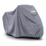 Cekar Store Haegs Motosiklet Brandası, Motor Kılıfı, Örtüsü Dış Mekan Motosiklet Örtüsü Su Geçirmez, Rüzgar, Toz Geçirmez, Motor Garaj Brandası, Kışa Dayanıklı (XL:245X95X125 Cm) - Gri