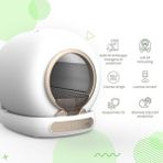 Cekar Store Haustier MSP05 Akıllı Otomatik Kedi Tuvaleti, App ile Uzaktan Kontrol, 65LT Hazne, Uv Sterilazyon, Ağırlık Sensörlü