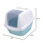 Cekar Store Imac Maddy Üstü Açılabilen Kapalı Kedi Tuvaleti Mavi