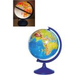 Cekar Store Işıklı Hem Fiziki Hem Siyasi Yazılabilir Dünya Küresi Atlas Harita 30CM En Büyük Boy - 41 Delft Blue