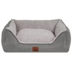 Cekar Store Jungolica Zeus Kedi ve Köpek Yatağı 40 x 55 x 18 Gri - Çift Taraflı Minderli, Yıkanabilir, Kaydırmaz Taban, Yumuşak Sherpa, Dayanıklı Dokuma Kedi ve Köpek Yatak