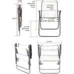 Cekar Store Litea 2 Adet Kamp Sandalyesi Katlanır Piknik Sandalye ve Bardaklık Gri + Katlanır Mdf Masa Gri Tek Ebat, MNV_LITEA_2_MDF
