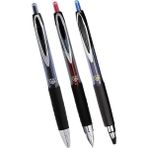 Cekar Store Mavi Siyah Kırmızı Pilot Kalem 3 Adet Uniball Signo Micro 207 0.5 mm Roller Uç Kalem UMN-207 Inci Uçlu Likit Mürekkepli - 41 Delft Blue