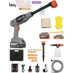 Cekar Store Npo Auhma ACR07 Reel 203PSI Çift Akülü Yeni Nesil Motor 12 Parça Profesyonel Oto Yıkama Tabancası (Gri/siyah/turuncu)