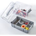Cekar Store Orret Home Bölmeli ve Katlı Plastik Organizer Makyaj Düzenleyici – Kilitli Takım Sandığı Organizer Kutu, Taşıma Kulplu Çok Amaçlı Düzenleyici, Katlı Saklama Kutusu (9 Litre)