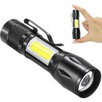 Cekar Store Orret Home USB Şarjlı Mini El Feneri – Ultra Güçlü LED Fener, 3 Modlu Işık, Metal Kasa, Klipsli Taşınabilir Aydınlatma, Kutulu Cep Feneri, Şarj Kablosu Dahil [enerji Sınıfı A+++]