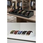 Cekar Store Tineke 5 Bölmeli Kemer Çorap Takı Makyaj Organizeri Dolap Içi Kemer Düzenleyici Organizer Siyah