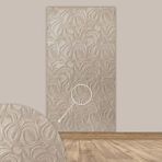 Cekar Store Tink 3D Kendinden Yapışkanlı Duvar Kağıdı Yeni Nesil Akustik Keçe Panel Modern Desen 52X98 cm (Ekru, 2 Adet 1 M²)