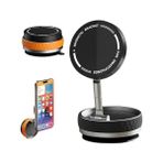 Cekar Store Uruchı Manyetik Araç Telefon Tutucu 360° Döner Başlık – Mekanik Vakumlu Güçlü Sabitleme, Silikon Kaymaz Tutuş, Mag-Safe Uyumlu, Tüm iPhone Serisi ile Uyumlu, Araç Içi Telefon Stand, Siyah