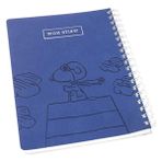 Cekar Store Vegan Deri Spiral Günlük, Snoopy Pilot – 20,32 cm x 25,4 Cm, 192 Çizgili Sayfa, Şimdi Yaz" Yazılı Gümüş Folyo Kapağında Süslenmiştir – Notlar, Listeler ve Daha Fazlası Için Mükemmel - 41 Delft Blue