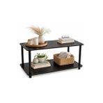 Cekar Store Volrant Orta Sehpa Modern Dikdörtgen Sehpa 70X30X38 cm – Mdf Malzeme, Dekoratif Salon Sehpası, Raflı Tasarım (Siyah)