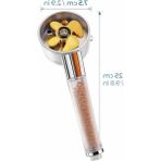 Cekar Store Yüksek Basınçlı Turbo Fanlı Duş Başlığı 360° Döner Pervaneli Tasarım, Mineral Taşlı Filtre Sistemi ile Su Arıtma, Su Tasarruflu Güçlü Akış Sağlayan El Duşu, Kireç Önleyici Modern Banyo Duş Başlığı,