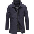 Ceket Erkek Trençkot Erkek, Sonbahar Erkek Günlük Ceketler Beden M-4xl, Mavi, M