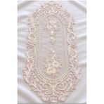 Ceki Home Masa Üzerine Runner, Masa Örtüsü Runner Fransız Dantel Detaylı Runner 83 x 30 cm