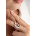 Çekirdek Jewelry 925 Ayar Gümüş Ay Ve Yıldız Figürlü Taşlı Kolye – Minimal Kadın Takı 925 Ayar Gümüş Zirkon Taşlı