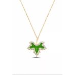 Çekirdek Jewelry 925 Ayar Gümüş Çınar Yaprak Kolye