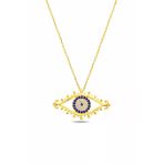 Çekirdek Jewelry 925 Ayar Gümüş Kaplama Nazar Göz Kolye