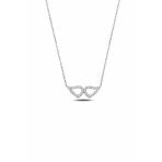 Çekirdek Jewelry 925 Ayar Gümüş Rodyum Kaplama Taşlı Melek Kanadı Kolye