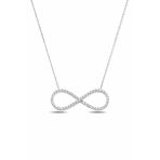Çekirdek Jewelry Işıltılı Sonsuzluk Sembolü Kolye 925 Ayar Gümüş