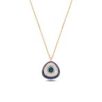 Çekirdek Jewelry Şans Ve Koruma Temalı Nazar Boncuğu Kolye | Günlük & Özel Gün Takısı
