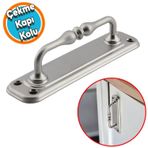 Cekme Kolu Kapi Tutma Kulbusacli El Tutamagi 14,5 Cm Krom Metal Kulp Kapi Tutamagi