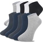 Çekmece 10’lu Bambu Erkek Spor Patik Çorap - 40 - 45 - Çok Renkli
