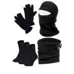 Çekmece 6 Parça Polar Boyunluk Polar Eldiven Kar Maskesi Ve Çorap Set