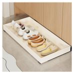 Çekmece ayakkabı rafı, Dolap için Pull-Out Ayakkabı Rafı Düzenleyici - Giriş Dolabı için Ribaund Sürgülü Ray Depolama Rafı (Beyaz, 41x31cm) - Alanı En Üst Düzeye Çıkarın ve Ayakkabıları Temiz Tutun