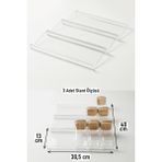 Çekmece içi Baharatlık Düzenleyici Stant (3 adet) Baharat Organizer 30,5 Cm * 13cm ( Kavanozlar Hariçtir ) Z305