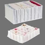 Çekmece İçi Düzenleyici Set, 30 Bölmeli Çorap Organizeri ve 8 Bölmeli Çamaşır Düzenleyici