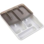 Çekmece Içi Kaşıklık Çift Katlı 10 Gözlü Organizer Beyaz 40X30CM - Ahşap - Bej - Siyah - Seçenek 1