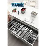 Çekmece Içi Kaşıklık Ve Bıçaklık Düzenleyici Antresit, 104x48 Yandan Ve Boydan 4cm Kesilebilir Antrasit