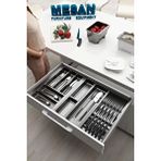 Çekmece Içi Kaşıklık Ve Bıçaklık Düzenleyici Antresit, 74x48 Yandan Ve Boydan 4cm Kesilebilir Antrasit
