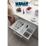 Çekmece Içi Kaşıklık Ve Bıçaklık Düzenleyici Beyaz, 64x48 Yandan Ve Boydan 4cm Kesilebilir