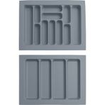 Çekmece İçi Kaşıklık Ve Kepçelik Organizer Seti 62x49 Cm 55x40 Cm'e Kadar Kesilebilir Gri