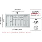 Çekmece Içi Plastik Kaşıklık, Beyaz, 13 Göz, Ayarlanabilir, 84-77 En, 49-40 D, Kesilebilir - Ahşap - Bej - Siyah - Seçenek 1