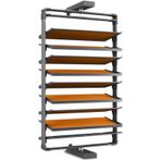 Çekmeceli ayakkabı rafı, Dolap ve Giriş için İstiflenebilir Pull-Out Ayakkabı Rafı Düzenleyici - Dar Alan Depolama Çözümü, Şık Turuncu Tasarım, 62x33x150.5cm - Yatak Odası ve Koridor Kullanımı için