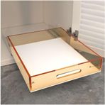 Çekmeceli ayakkabı rafı, Dolap ve Kiler için Pull-Out Ayakkabı Rafı Düzenleyici - Ayakkabı, Banyo ve Gardırop için Yumuşak Kapanan Sürgülü Saklama Çekmecesi - 52,5x30 cm Yerden Tasarruf Sağlayan
