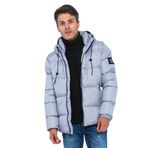 Cekmon Erkek Regular Fit Astarlı Çok Cepli Kapuşonu Çıkan Rahat Mont GRİ 3XL