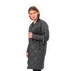 Cekmon Erkek Regular Fit Kışlık Çok Cepli Çift Yön Fermuarlı Bomber Yaka Uzun Kapitone Şişme Mont ANTRASİT XL