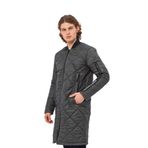 Cekmon Erkek Regular Fit Kışlık Çok Cepli Çift Yön Fermuarlı Bomber Yaka Uzun Kapitone Şişme Mont ANTRASİT XXL