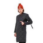 Cekmon Erkek Regular Fit Kışlık Çok Cepli Çift Yön Fermuarlı Bomber Yaka Uzun Kapitone Şişme Mont SİYAH S