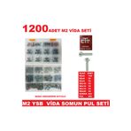 CEKSAN M2 Ysb Vida Seti 1200 Parça-metrik 2mm Ysb Vida Boylar 5- 6-8-10-12-15-20mm