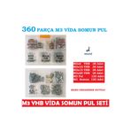 CEKSAN M3 Vida Seti 360 Parça Metrik 3 Yhb Vida -somun-pul Seti