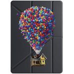 cekuonline Apple iPad Pro 12.9 2020 (4. Nesil) ile Uyumlu Kılıf, Uyku Modlu, Kalem Bölmeli, Tri Folding, Uçurtma Ev Tasarımı, Siyah