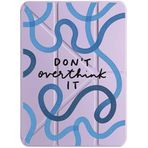 cekuonline Apple iPad Pro 12.9 2022 M2 ile Uyumlu Kapaklı Kılıf, Uyku Modlu, Kalem Bölmeli, Tri Folding, Lila overthink-12.9-app-p747