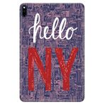 Cekuonline Huawei MatePad Pro 10.8" ile Uyumlu Kılıf, Desenli Silikon, Hello NY, Çok Renkli avonm-v-cvr459222