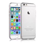 Cekuonline iPhone 6 6S ile Uyumlu Kılıf Kapak 0.2 mm Şeffaf Silikon + Temperli Kırılmaz Cam Ekran Koruyucu
