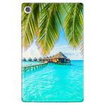 Cekuonline Lenovo M10+ Plus TB-X606F ile Uyumlu Tablet Kılıfı, Desenli Silikon, Maldiv avonm-v-cvr451506