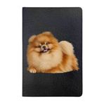 Cekuonline Pomeranian Boo Desenli Deri Baskılı Evcil Hayvan Pet Kedi Köpek Pasaport Kılıfı Karnesi